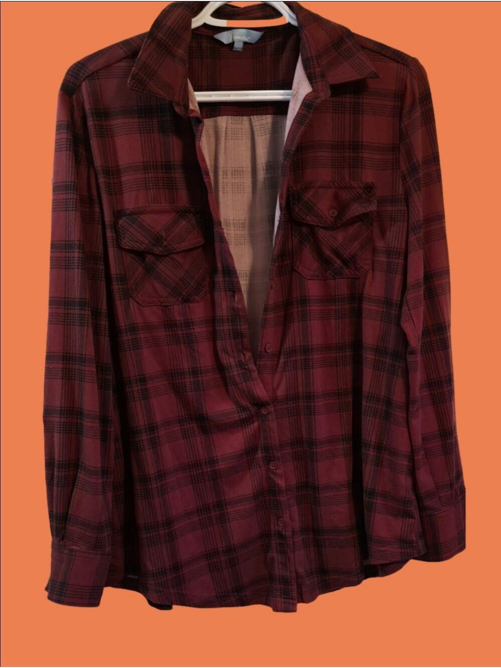 4/$25 Deal! Women's Plaid Soft Shirt - Burgundy